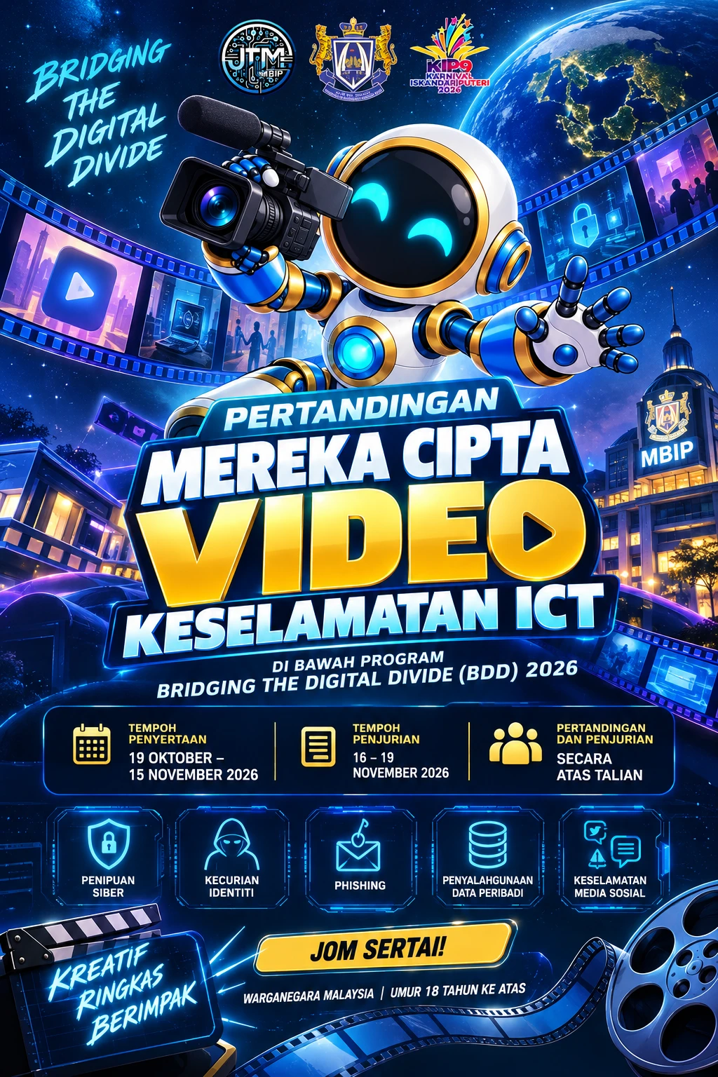 Pertandingan Mereka Cipta Video Keselamatan ICT di Bawah Program Bridging the Digital Divide (BDD) 2026